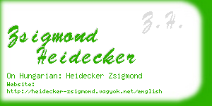 zsigmond heidecker business card